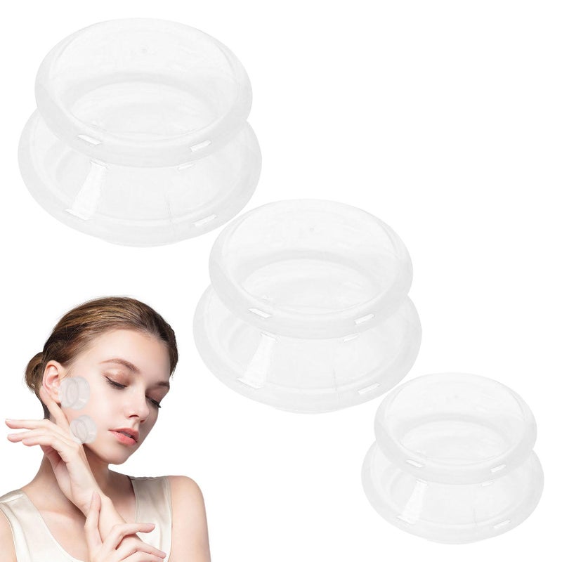 Cupping Therapy Set, 3 Cups Transparent Cupping Setï¼ŒSilicone Anti Cellulite Massage Cup, for Physical Therapy to Relieve Muscle and Joint Pain (Transparent Colour)